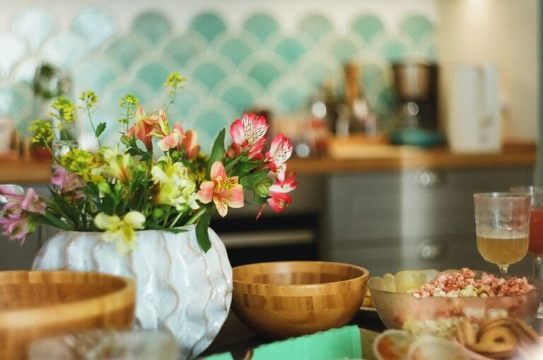 Arranging Flowers for a Small Kitchen Table